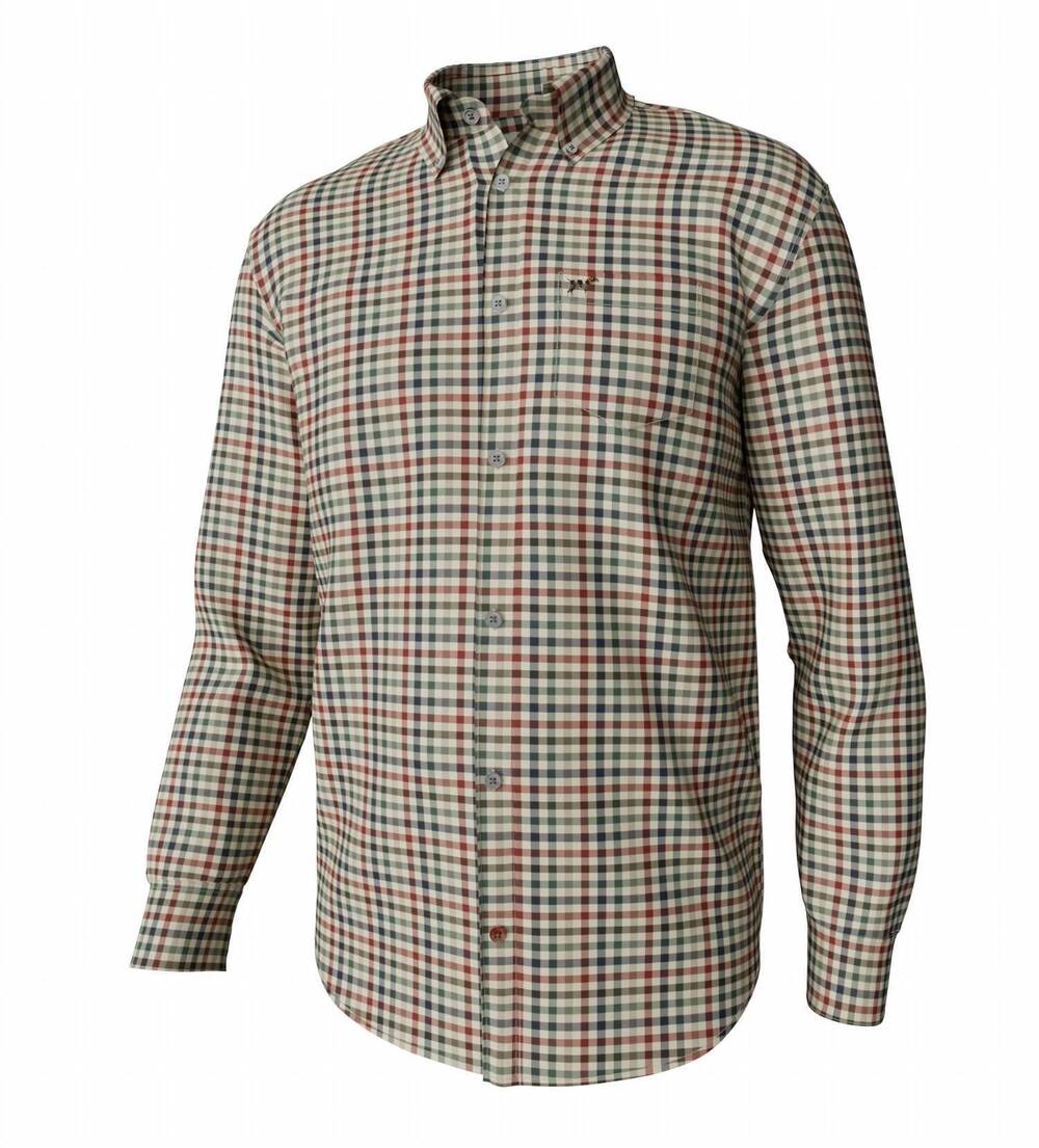 NEW SOUTHERN POINT CO. men's hadley brushed shirt in byron chili oil
